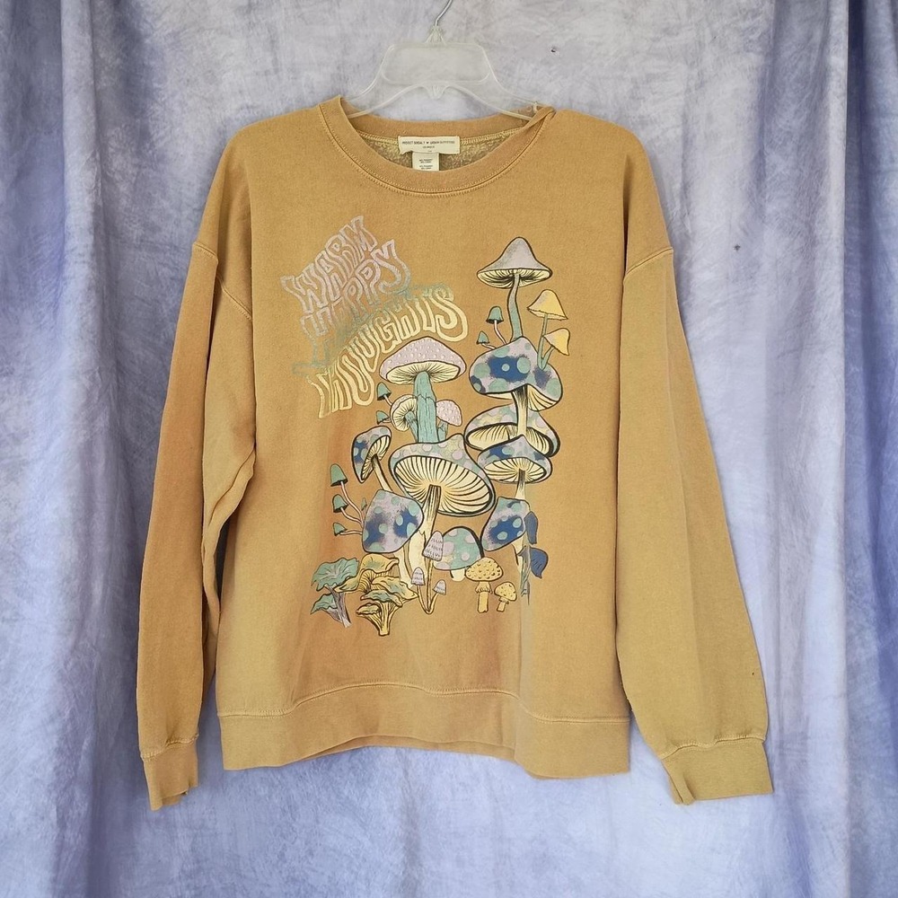 Project Social T x Urban Outfitters Mushroom Happy Thoughts Graphic Sweatshirt‎